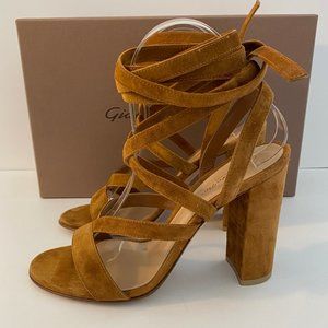 GIANVITO ROSSI JANIS HIGH SUEDE GLADIATOR SANDALS